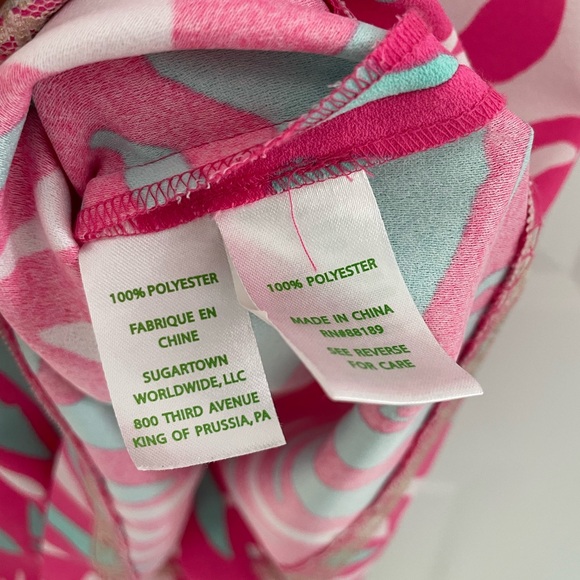 Lilly Pulitzer Sabrina Shift Sleeveless Dress Pink Teal White Size Medium.  20 - Picture 6 of 7